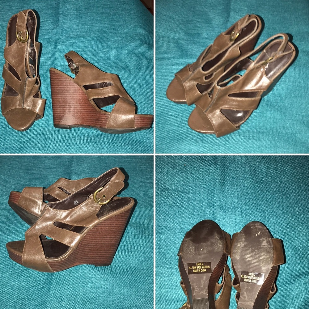 FINAL PRICE⬇️Brown platform wedge - size 10
